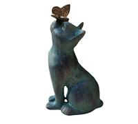 Cat and Butterfly Curiosity Garden Statue, Curiosi