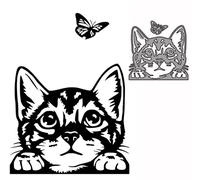 Cat and Butterfly Metal Die Cuts, Animal Cat and Butterfly Decoration Cutting Dies Cut Stencils for DIY Scrapbooking Cards Decorative Embossing Paper Dies for Scrapbooking Card Making