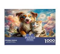 Cat And Dog 1000 Piece Jigsaw Puzzles for Adults Impossible Beautiful Home Decoration Challenge High Difficulty 38x26cm/1000pcs