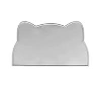 Cat and Dog Bowl mat cat Waterproof and Leak-Proof mat one-Piece pet placemat Non-Slip Easy to Clean Food-Grade Silicone Anti-Dirty(Gray)