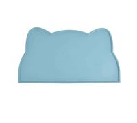 Cat and Dog Bowl mat cat Waterproof and Leak-Proof mat one-Piece pet placemat Non-Slip Easy to Clean Food-Grade Silicone Anti-Dirty(Blue)