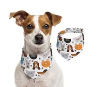 Cat And Dog Faces Bulldog Beagle Labrador Print Christmas Pet Scarf Accessory For Winter Wear Seasonal Present And Holiday Outfit
