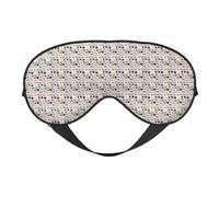 Cat and Dog Faces Bulldog Beagle Labrador Print Functionality Eye Mask Sleep Lightweight Travel Yoga Camping Outdoors Relaxation