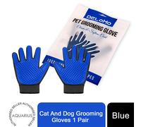 Cat And Dog Grooming Gloves 1 Pair - Blue
