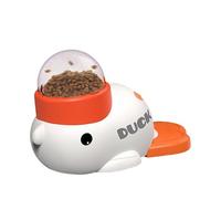 Cat and Dog Interactive Snack Dispenser Toy, One-Piece, Anti-Swallowing Educational Slow Snack Feeder, Pet Healthy Diet(2X White)