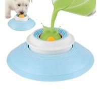 Cat and Dog Licking Toy Set, 2-Pack Rotating Ball Slow Feeder Lick Bowl - Anti-Spill Non-Slip Lick Sphere for Liquid Food, Anxiety Relief & Mental Enrichment, Tow Pets