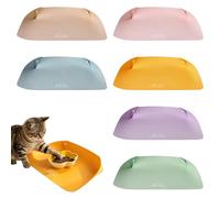 Cat And Dog Pad And Slip Leather Pet Feeding Pad Suitable For Cats Small Dogs. The Raised Edges For Cleaning From Spilling Out. Of Bisphenol A With Slip (F, One Size)