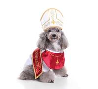 Cat and Dog Pope Costumes, Pets Costume Accessories for Halloween night, Christmas carnival, or Pet-themed parades