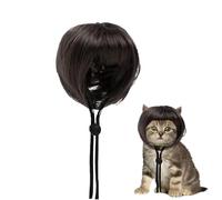 Cat And Dog Wig Adjustable Fit With Bangs Funny Pet Costume Hat For Halloween Christmas Party Birthday Holiday And Daily Wear Meow style