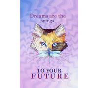 Cat And Dragonfly Glitch Notebook: 6x9 Line Pages | Animal Iiiustration Notebook, for Kids, Students and Adults (Dreamy cats)