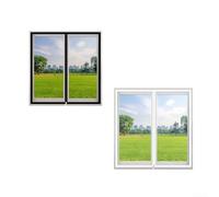 Cat And Fly Proof Window Screen Made From Strong Polyester Fiber For Clear View And Fresh Air Flow With Easy No Drill Installation On Plastic Or Aluminum Frames In Black Color(140x150cm white)