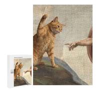 Cat And God's Hand Meme Jigsaw Puzzle, 500 PCS, Indoor Activity for The Home, A Mindful Leisure Activity for Puzzle Lovers, at Home