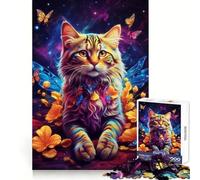 Cat And Little Butterfly Jigsaw Puzzles for Adults 1000 Mental Sharpness Restful Pleasure Precise Fit Meaningful Gift (50x75cm)