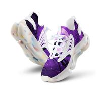 Cat and Moon Purple Men's Running Shoe 12men（EUR46）
