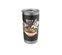 Cat and Ramen Cats Eating Ramen Stainless Steel Insulated Tumbler