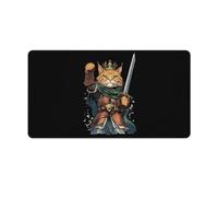 Cat And Soldier Large Gaming Mouse Pad with Stitched Edges Non-Slip Long Desk Pads for Office Home Keyboard