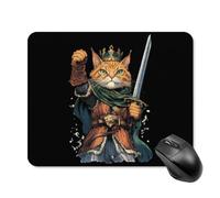 Cat And Soldier Non-Slip Square Mouse Pad Rubber Base