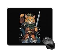 Cat And Soldier Non-Slip Square Mouse Pad Rubber Base