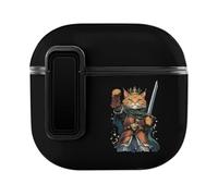 Cat And Soldier Printed Wireless Bluetooth Earphone Protective Holder Compatible with Airpods 4 Funny Earbud Case