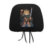 Cat And Soldier Soft Car Seat Headrest Cover Universal Head Rest Covers Personalized Automotive Accessories