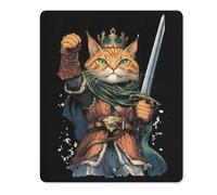 Cat And Soldier Square Soft Gaming Mouse Mat Non-Slip Mousepad for Desk Laptop Computer Home