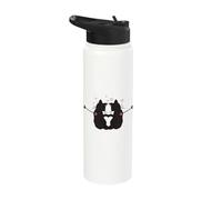 Cat and Tomcat Love as Cupid's Arrows Strike Their Hearts Stainless Steel Insulated Water Bottle