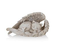 Cat Angel Memorial Statue Commemorates Our Lost Fur Baby,Cat Figurines is Placed in The Outdoor Garden or Tombstone,cat Statue Resin