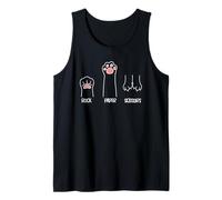 Cat Animal Lovers Stone Paper Scissors Game Tank Top