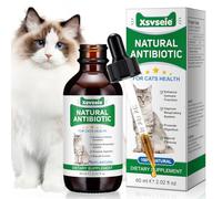 Cat Antibiotics For Infections, Antibiotics For Cats - Support Cat Allergy Relief & Uti Treatment & Itch Relief & Immune,Improve Respiratory System & Promote Digestion,Multivitamin 60 ml