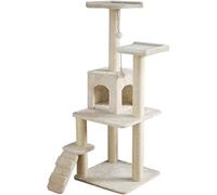 Cat Apartments Cat Climbing Frame Large Solid Wood Cat Climbing Frame Cat Nest Cat Tree One Sisal Cat Shelf Cat Frame Cat Villa Cat Jumping Platform Cat Tree Tower (White 61X8