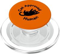 Cat Approved Human Feline Lover Design PopSockets PopGrip for MagSafe