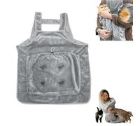 Cat Apron Carrier with 4 Paw Holes - Adjustable Cat Sling Carrier Bag - Pouch for Nail Cutting - Sleeping Bag - A