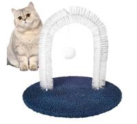 Cat Arch Self Groomer | Cat Massage Brush Grooming Arch - Hair Remover Post with Scratching Pad & Interactive Ball Pet Supplies for Home Apartment
