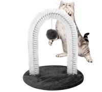 Cat Arch Self Groomer | Cat Rubbing Post Self Scratcher - Shedding Tool with Interactive Ball, Pet Accessories Kitten Massage Toy for Face Head Back