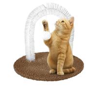 Cat Arch Self Groomer - Self-Grooming Massager for Cat,Kitten Hair Remover Brush with Interactive Ball, Shedding Post Pet Accessories for Indoor Home