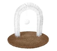 Cat Arch Self Groomer, Self-Grooming Massager for Cat, Shedding Tool Hair Remover Brush with Scratching Pad, Non-slip Massage Toy for Furniture Protection