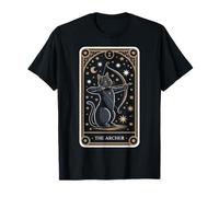 Cat Archer Tarot Card Mystical Astrology Man Women Cat Tee T-Shirt