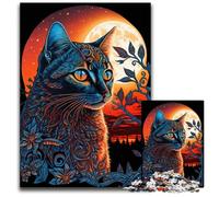 Cat Art Series Style Jigsaws 1000 Pieces for Adults Paper Jigsaw Puzzles Perfect for Family Fun Party Games Birthday Party Favors 1000 PCS(38x26cm)