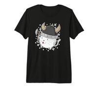 Cat as Viking with Axe Premium T-Shirt