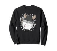 Cat as Viking with Axe Sweatshirt