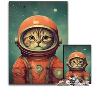 Cat Astronaut 1000 Piece Puzzle Jigsaw Puzzles for Teenagers Family Game Night BrainChallenging Gift Idea 1000 PCS(75x50cm)