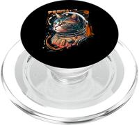 Cat Astronaut Helmet Sci Fi Space Illustration PopSockets PopGrip for MagSafe