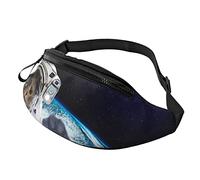 Cat Astronaut in Space Crossbody Bag Runner Small Hip Pouch Bum Bag Running Waistpack Bumbag Beltbag Sport Slim Fashionable for Jogging Hiking Woman