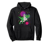 Cat Astronaut Riding Dinosaur Space Adventure Galaxy kids Pullover Hoodie