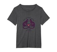 Cat-astrophically in Love with Cats T-Shirt, Women's Plus, Dark Heather Grey, 5X