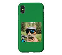 Cat At A Mountain Bike Trail Case for iPhone X/XS