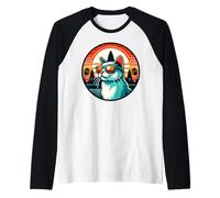 Cat at Angkor Wat Raglan Baseball Tee