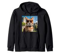 Cat At Blarney Castle In Ireland Zip Hoodie