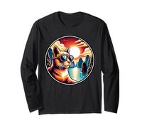 Cat at Ha Long Bay Vietnam Long Sleeve T-Shirt