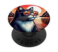 Cat At Loften Archipelago in Norway PopSockets Adhesive PopGrip
